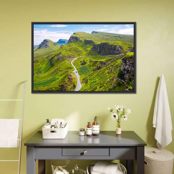 Road In Isle Of Skye Canvas Wall Art-1 Piece-Floating Frame-24" x 16"-Tiaracle