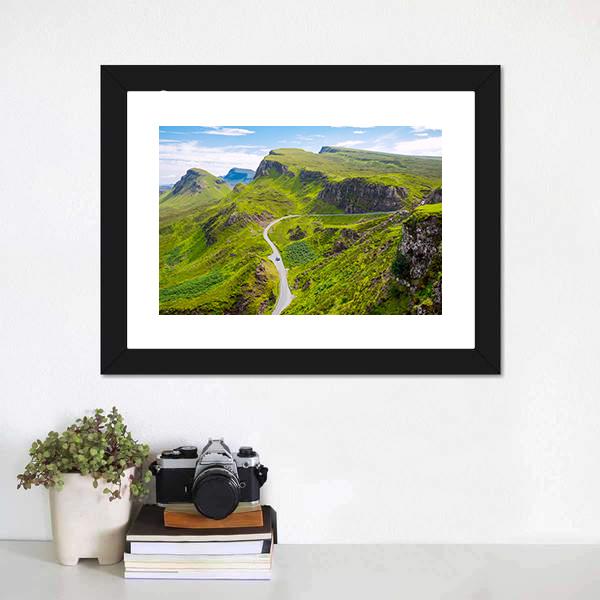 Road In Isle Of Skye Canvas Wall Art-1 Piece-Framed Print-20" x 16"-Tiaracle