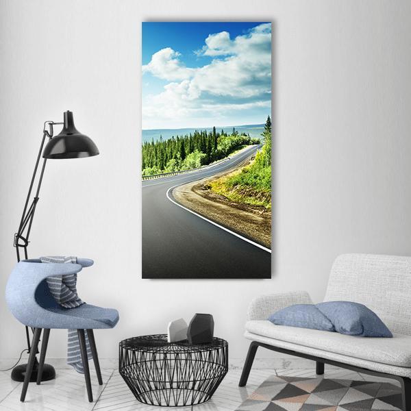 Road In North Mountains Vertical Canvas Wall Art-1 Vertical-Gallery Wrap-12" x 24"-Tiaracle