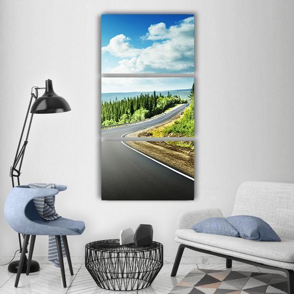 Road In North Mountains Vertical Canvas Wall Art-3 Vertical-Gallery Wrap-12" x 25"-Tiaracle