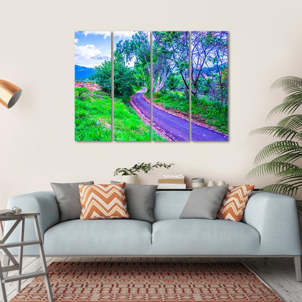 Road On Mountain In Thailand Canvas Wall Art-4 Horizontal-Gallery Wrap-34" x 24"-Tiaracle