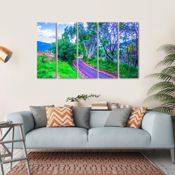 Road On Mountain In Thailand Canvas Wall Art-5 Horizontal-Gallery Wrap-22" x 12"-Tiaracle