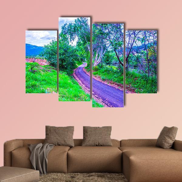 Road On Mountain In Thailand Canvas Wall Art-4 Pop-Gallery Wrap-50" x 32"-Tiaracle