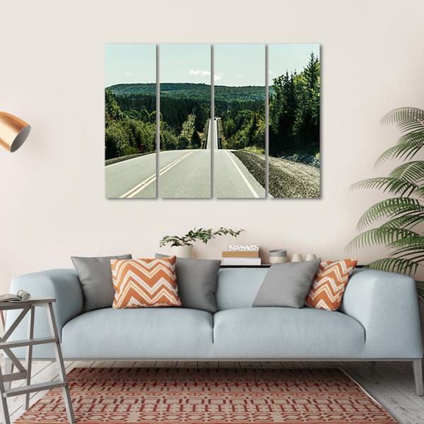 Road Through Algonquin Provincial Park Canvas Wall Art-4 Horizontal-Gallery Wrap-34" x 24"-Tiaracle
