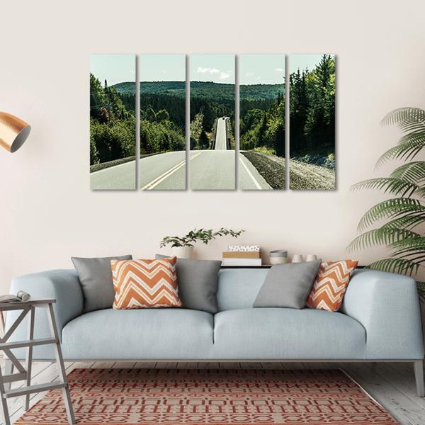 Road Through Algonquin Provincial Park Canvas Wall Art-5 Horizontal-Gallery Wrap-22" x 12"-Tiaracle