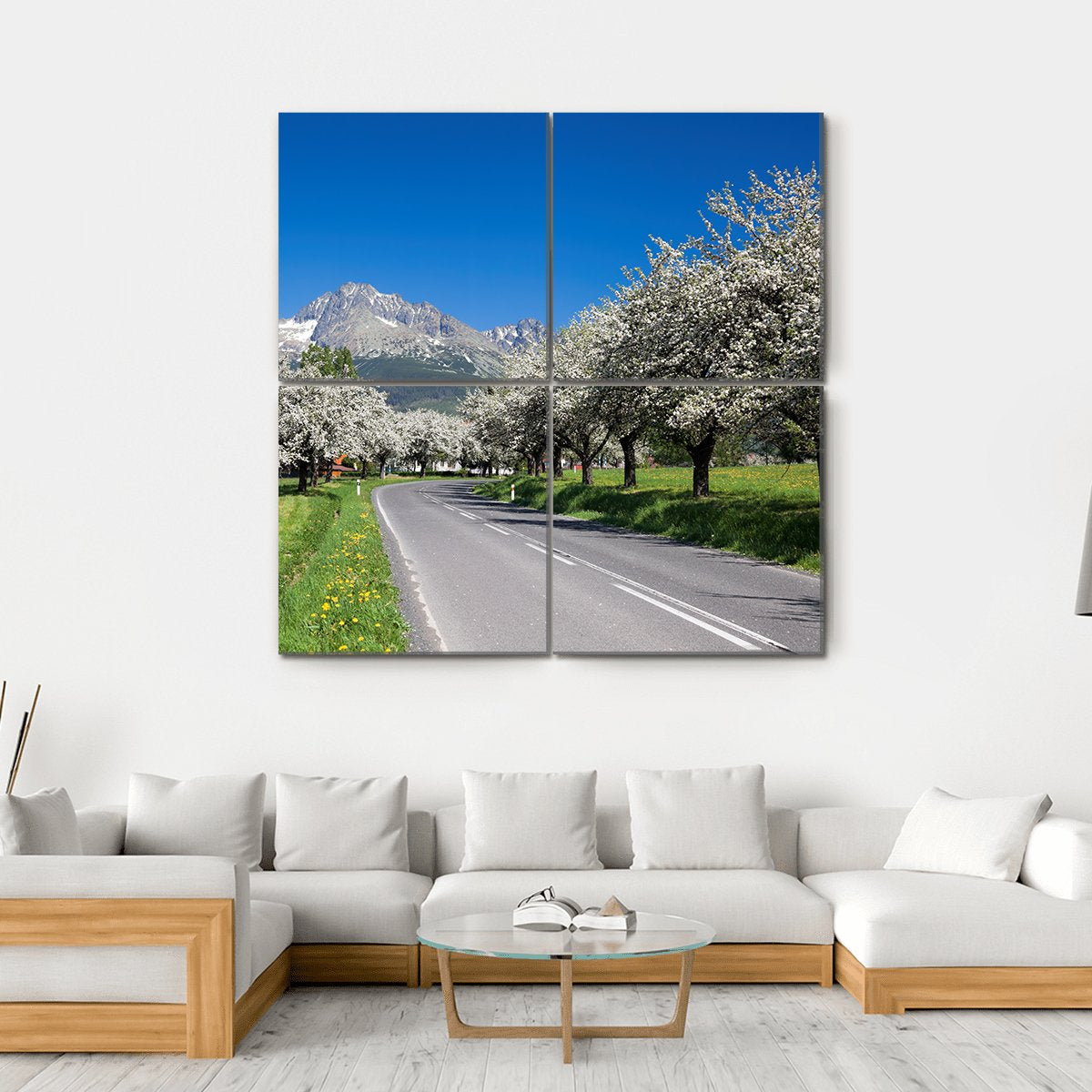 Road To High Tatras Canvas Wall Art-4 Square-Gallery Wrap-17" x 17"-Tiaracle