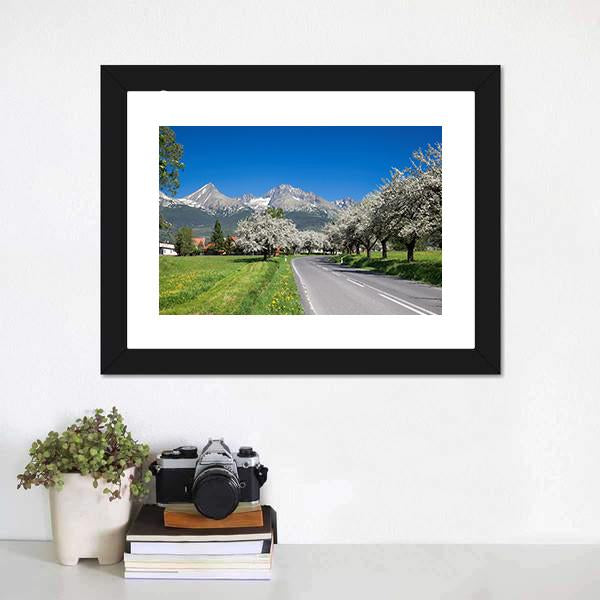 Road To High Tatras Canvas Wall Art-1 Piece-Framed Print-20" x 16"-Tiaracle