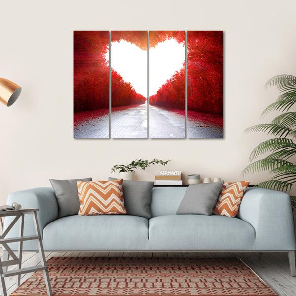 Road To Love Canvas Wall Art-4 Horizontal-Gallery Wrap-34" x 24"-Tiaracle