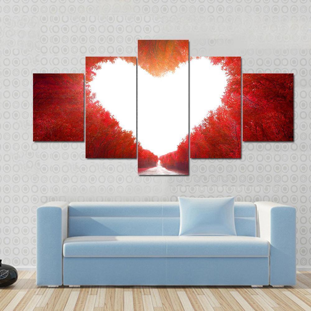 Road To Love Canvas Wall Art-5 Star-Gallery Wrap-62&quot; x 32&quot;-Tiaracle