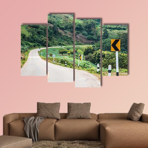 Road To Phu Chi Pa In Thailand Canvas Wall Art-4 Pop-Gallery Wrap-50" x 32"-Tiaracle