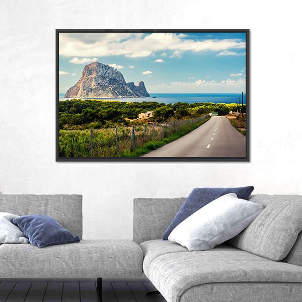 Road To The Cala d'Hort Beach Canvas Wall Art-5 Horizontal-Gallery Wrap-22" x 12"-Tiaracle