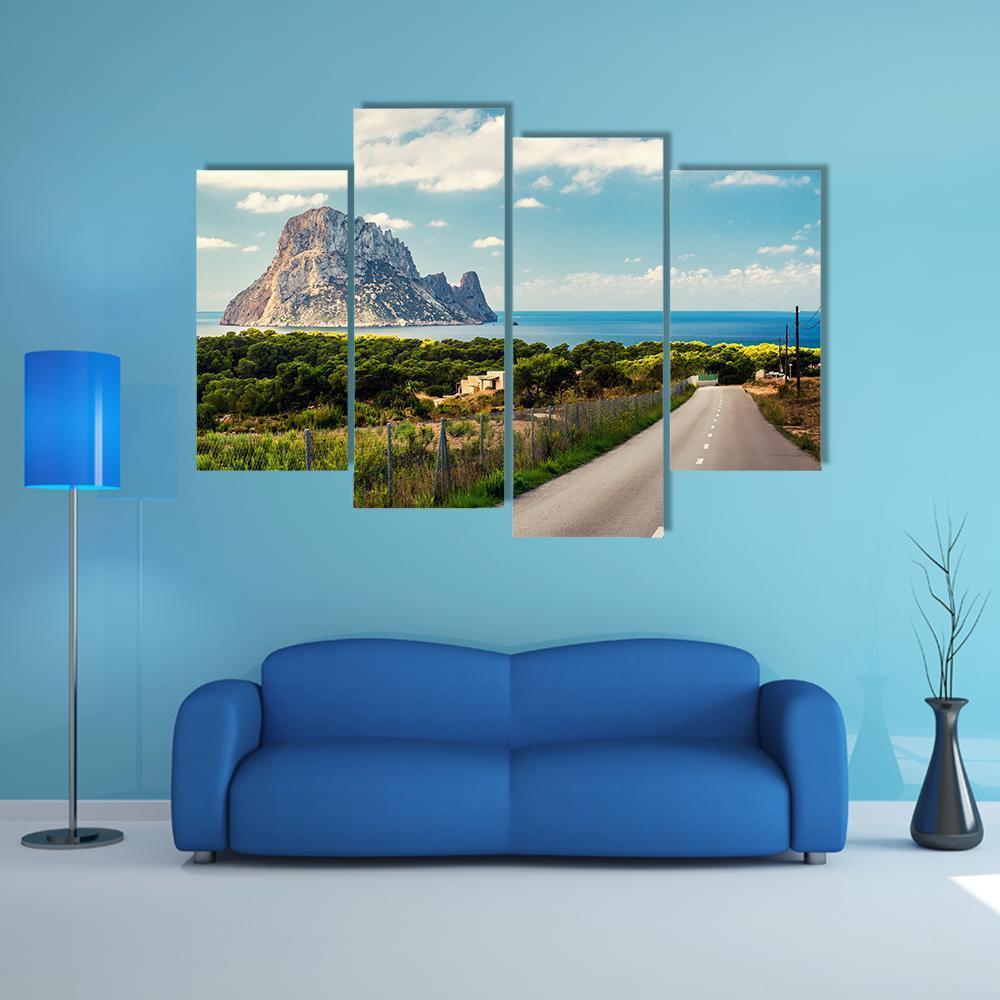 Road To The Cala d'Hort Beach Canvas Wall Art-4 Pop-Gallery Wrap-50" x 32"-Tiaracle