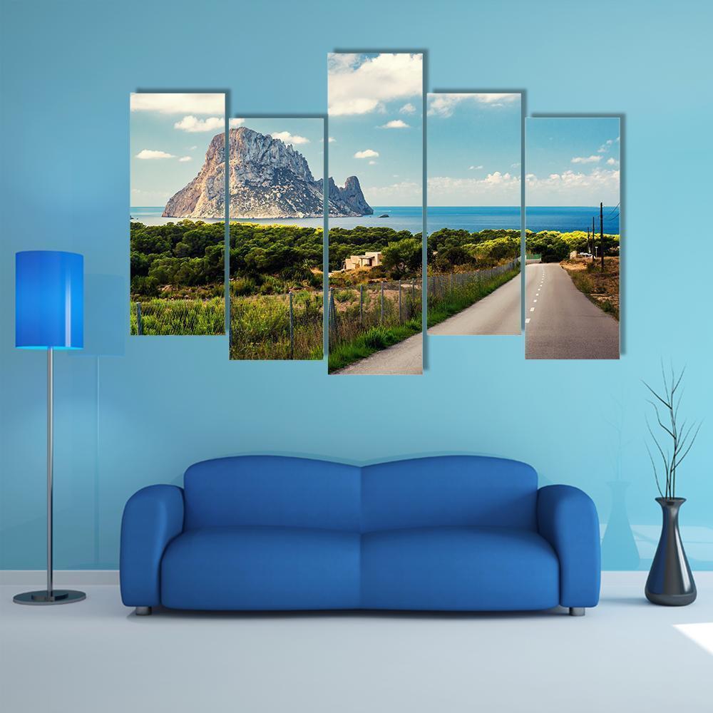 Road To The Cala d'Hort Beach Canvas Wall Art-4 Pop-Gallery Wrap-50" x 32"-Tiaracle