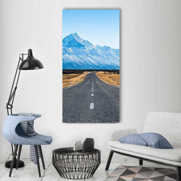 Road To The Mountain Vertical Canvas Wall Art-1 Vertical-Gallery Wrap-12" x 24"-Tiaracle