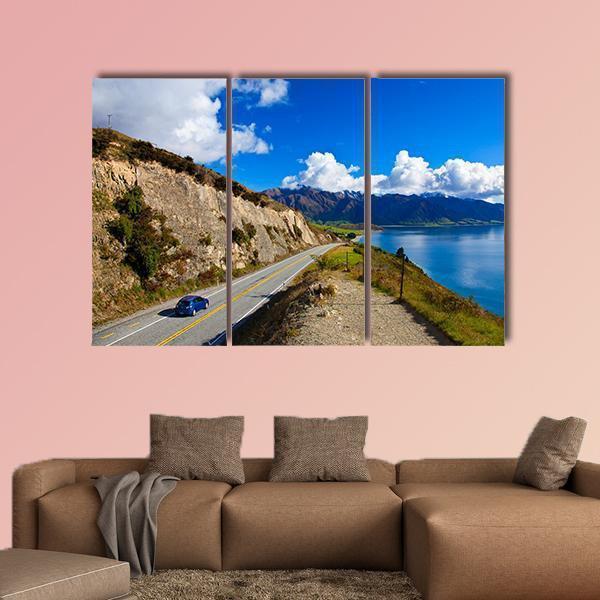 Road Trip In New Zealand Canvas Wall Art-3 Horizontal-Gallery Wrap-37" x 24"-Tiaracle