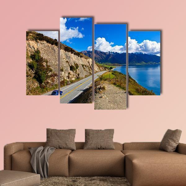 Road Trip In New Zealand Canvas Wall Art-4 Pop-Gallery Wrap-50" x 32"-Tiaracle