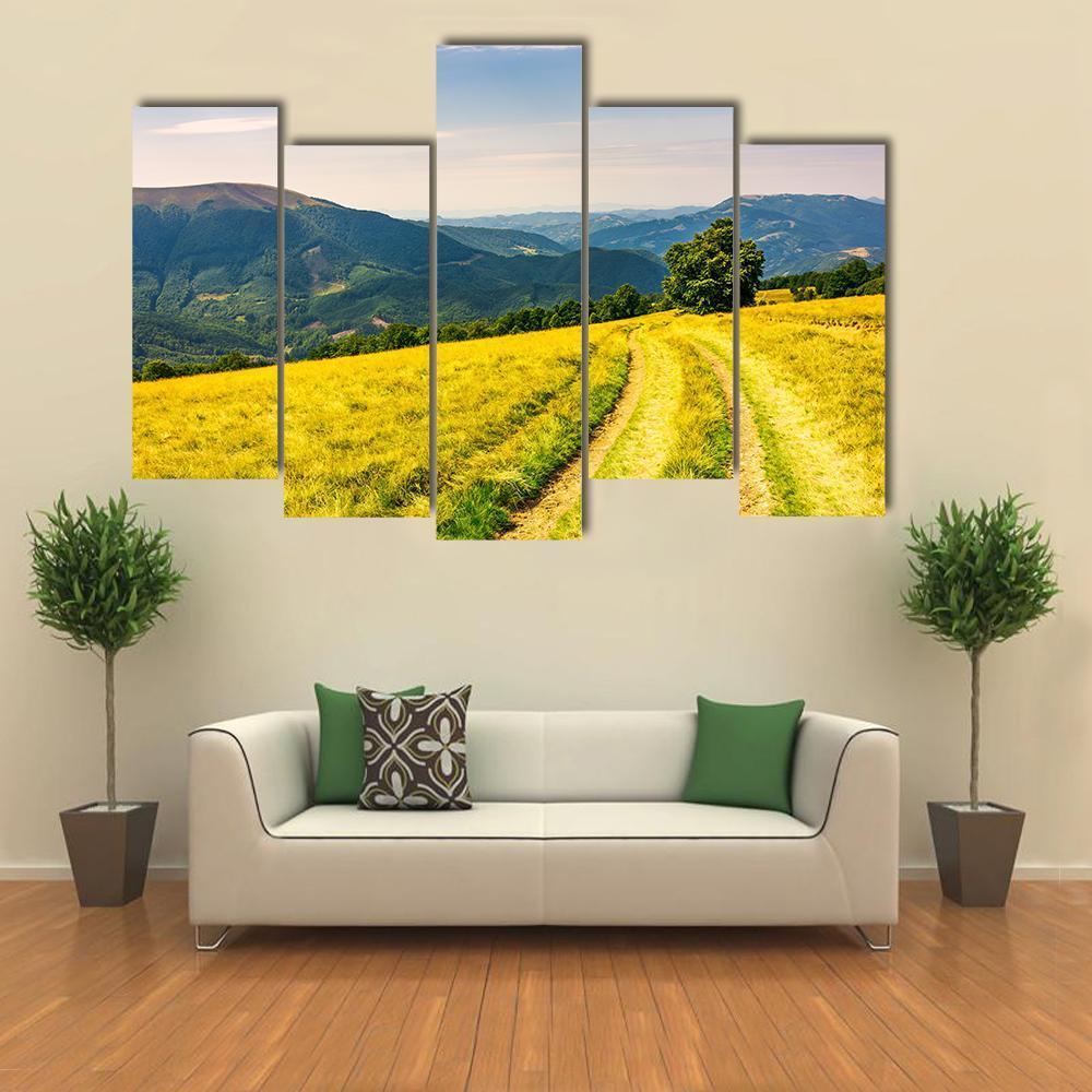 Road Winding Down The Plesha Mountain Canvas Wall Art-5 Pop-Gallery Wrap-47" x 32"-Tiaracle