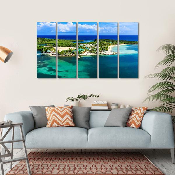 Roatan Island Honduras Canvas Wall Art-5 Horizontal-Gallery Wrap-22" x 12"-Tiaracle
