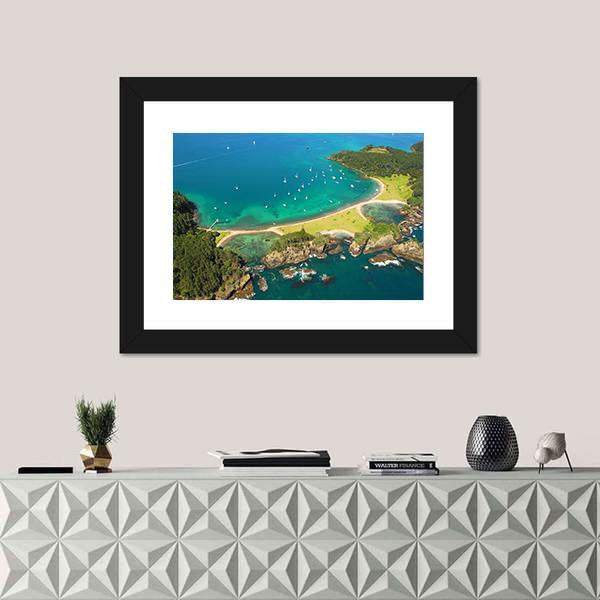 Roberton Island New Zealand Canvas Wall Art-1 Piece-Framed Print-20" x 16"-Tiaracle