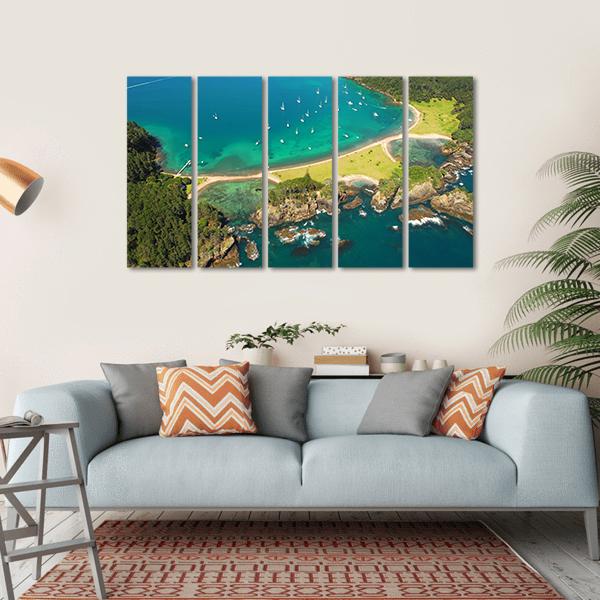Roberton Island New Zealand Canvas Wall Art-5 Horizontal-Gallery Wrap-22" x 12"-Tiaracle