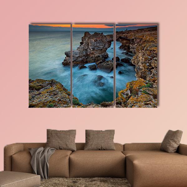 Rock Formation Arch In Bulgaria Canvas Wall Art-3 Horizontal-Gallery Wrap-37" x 24"-Tiaracle
