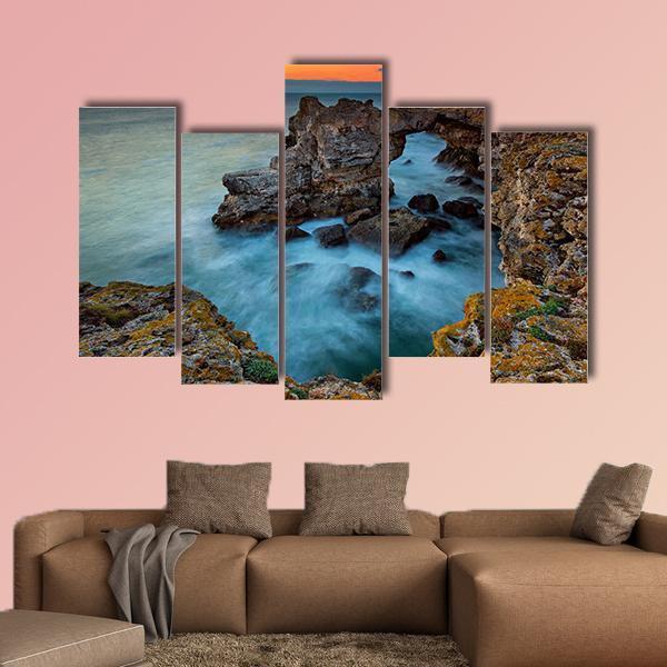 Rock Formation Arch In Bulgaria Canvas Wall Art-3 Horizontal-Gallery Wrap-25" x 16"-Tiaracle