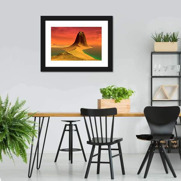 Rock & Lake Canvas Wall Art-5 Horizontal-Gallery Wrap-22" x 12"-Tiaracle