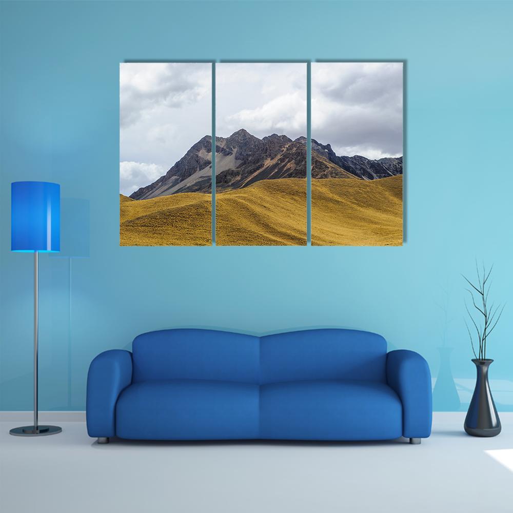 Rocks & Mountain US Canvas Wall Art-3 Horizontal-Gallery Wrap-37" x 24"-Tiaracle