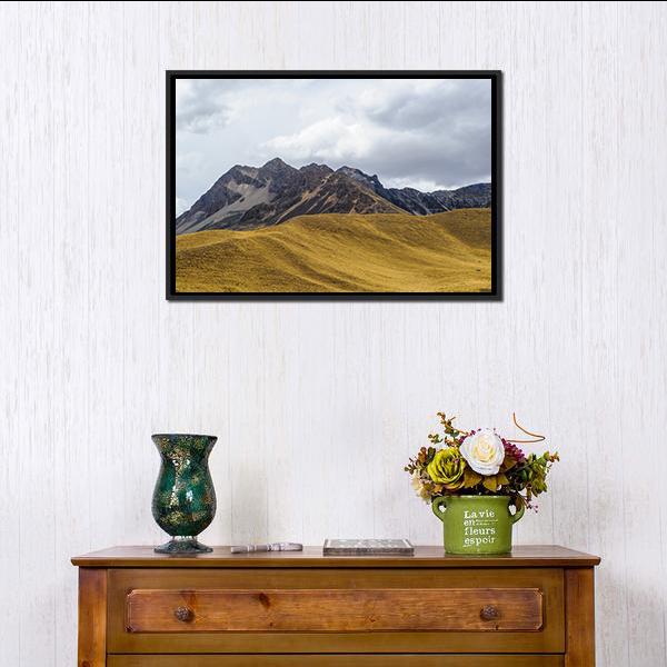 Rocks & Mountain US Canvas Wall Art-3 Horizontal-Gallery Wrap-25" x 16"-Tiaracle