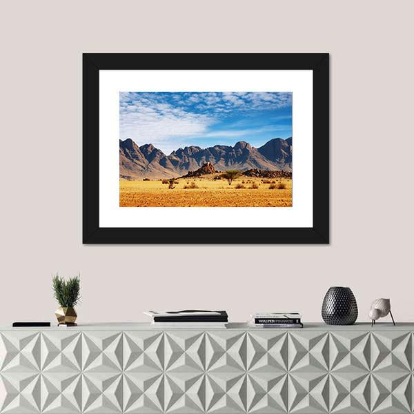 Rocks Of Namib Desert Canvas Wall Art-1 Piece-Framed Print-20" x 16"-Tiaracle