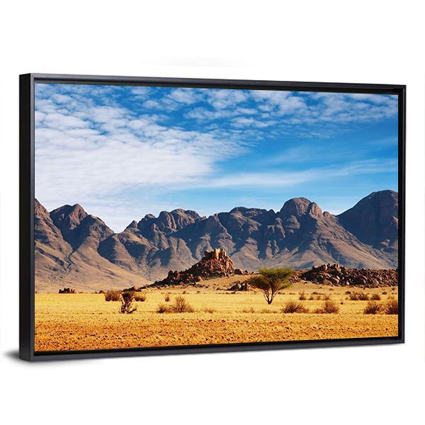 Rocks Of Namib Desert Canvas Wall Art-3 Horizontal-Gallery Wrap-25" x 16"-Tiaracle