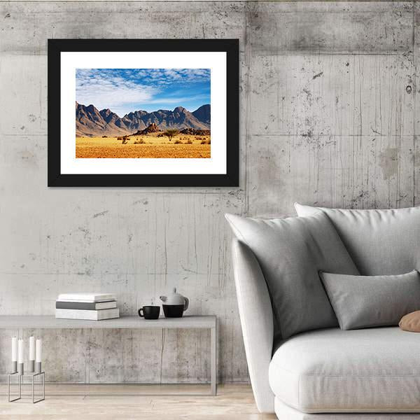 Rocks Of Namib Desert Canvas Wall Art-3 Horizontal-Gallery Wrap-25" x 16"-Tiaracle