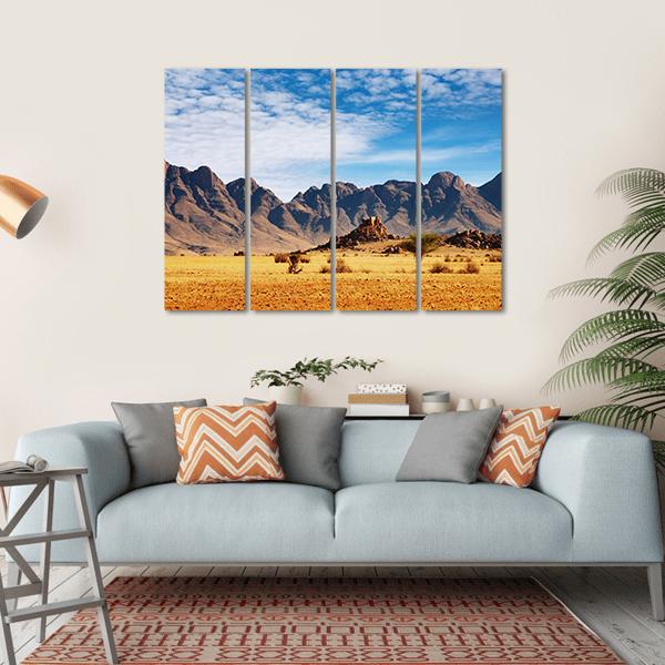 Rocks Of Namib Desert Canvas Wall Art-4 Horizontal-Gallery Wrap-34" x 24"-Tiaracle