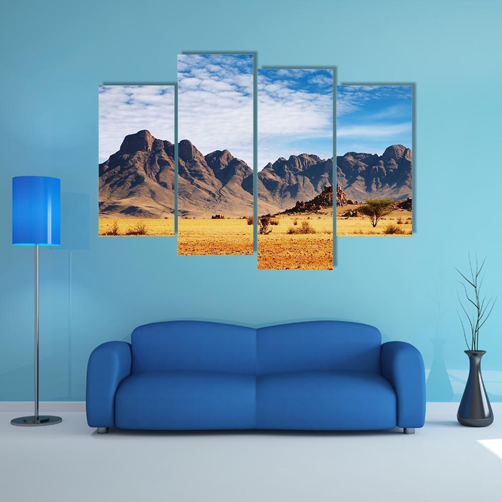 Rocks Of Namib Desert Canvas Wall Art-4 Pop-Gallery Wrap-50" x 32"-Tiaracle