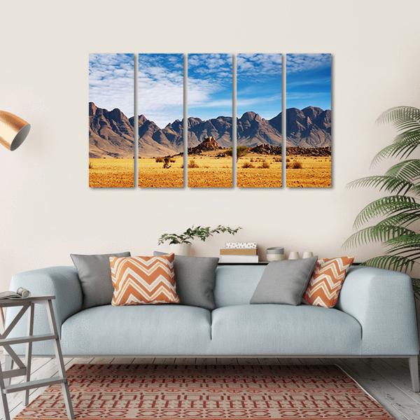 Rocks Of Namib Desert Canvas Wall Art-5 Horizontal-Gallery Wrap-22" x 12"-Tiaracle