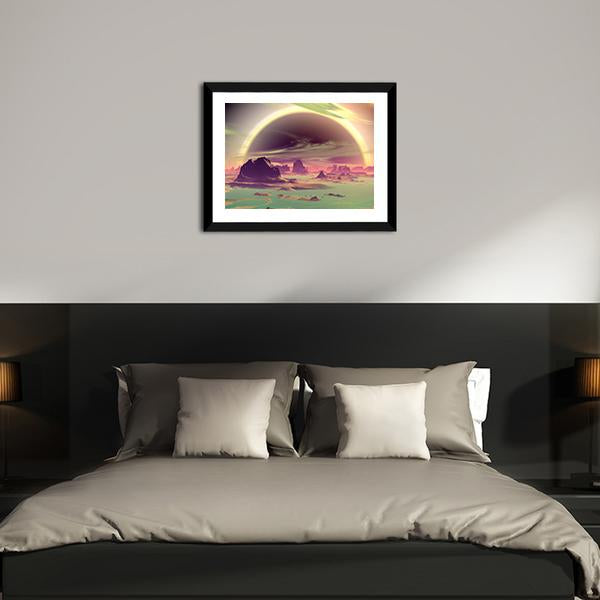 Rocks On Alien Planet Canvas Wall Art-5 Horizontal-Gallery Wrap-22" x 12"-Tiaracle