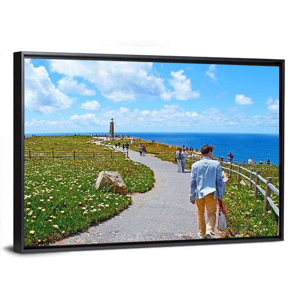 Rocky Cliff In Sintra Portugal Canvas Wall Art-3 Horizontal-Gallery Wrap-25" x 16"-Tiaracle