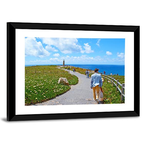 Rocky Cliff In Sintra Portugal Canvas Wall Art-3 Horizontal-Gallery Wrap-25" x 16"-Tiaracle