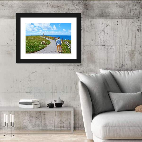 Rocky Cliff In Sintra Portugal Canvas Wall Art-3 Horizontal-Gallery Wrap-25" x 16"-Tiaracle