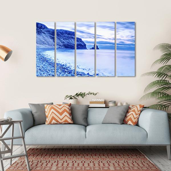 Rocky Coast Of Sea Canvas Wall Art-5 Horizontal-Gallery Wrap-22" x 12"-Tiaracle
