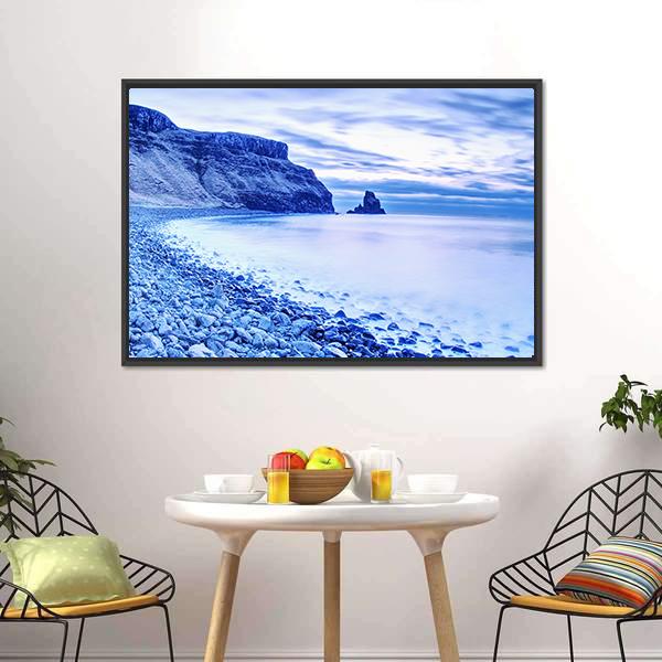 Rocky Coast Of Sea Canvas Wall Art-5 Horizontal-Gallery Wrap-22" x 12"-Tiaracle