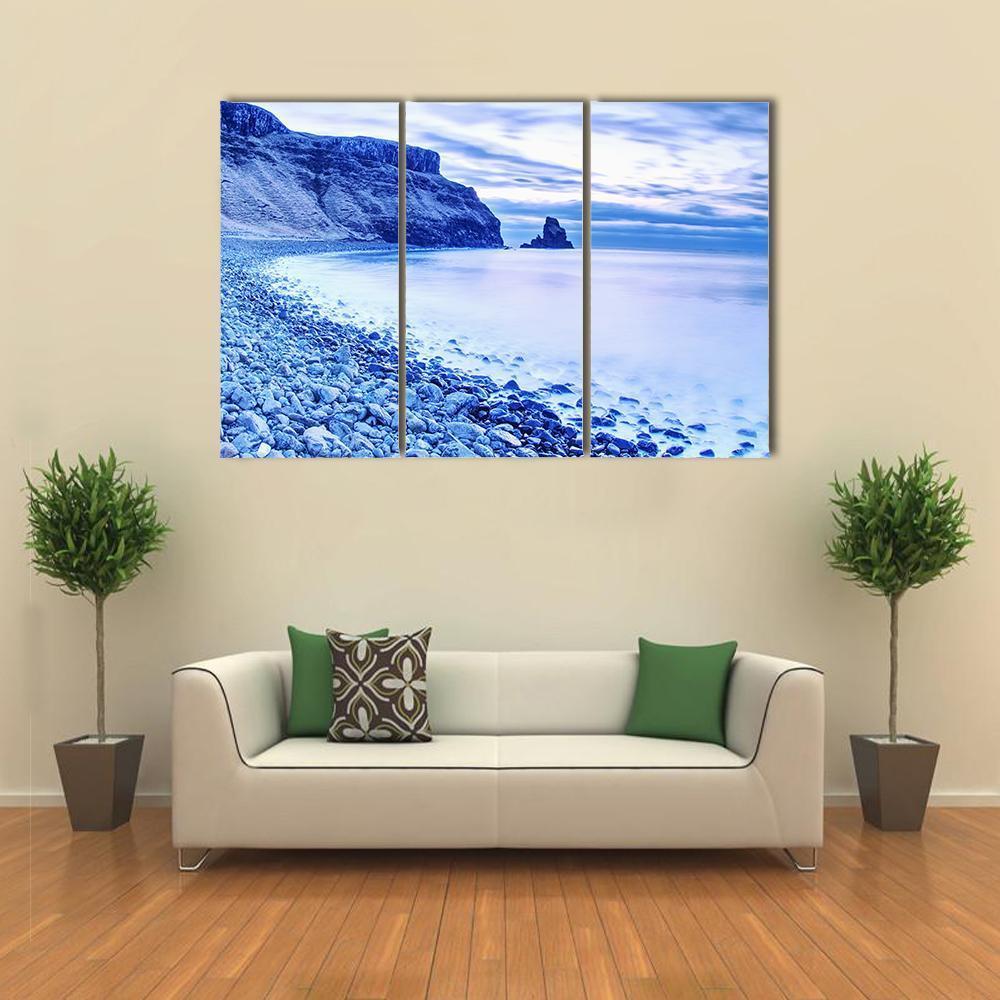Rocky Coast Of Sea Canvas Wall Art-3 Horizontal-Gallery Wrap-37" x 24"-Tiaracle