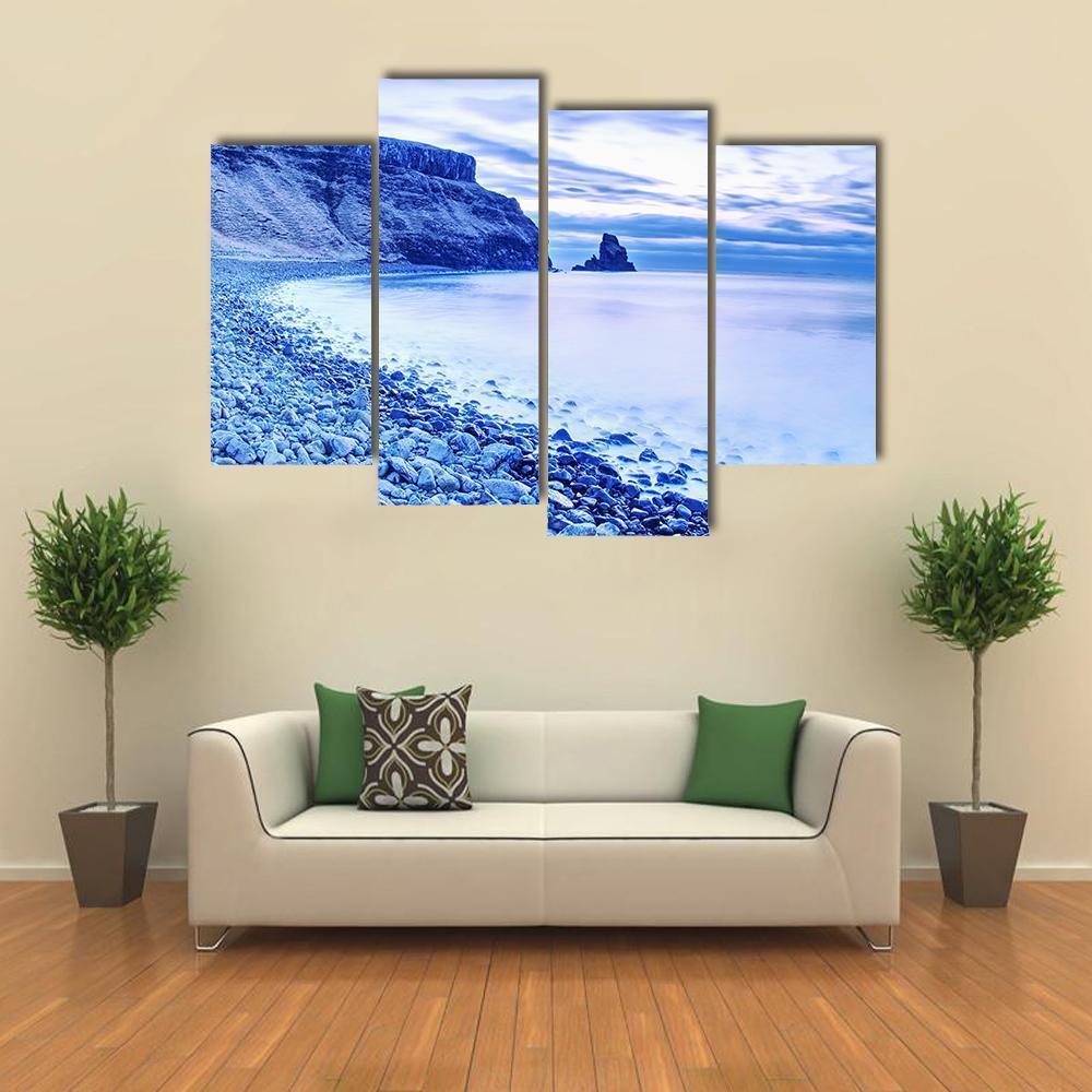 Rocky Coast Of Sea Canvas Wall Art-4 Pop-Gallery Wrap-50" x 32"-Tiaracle