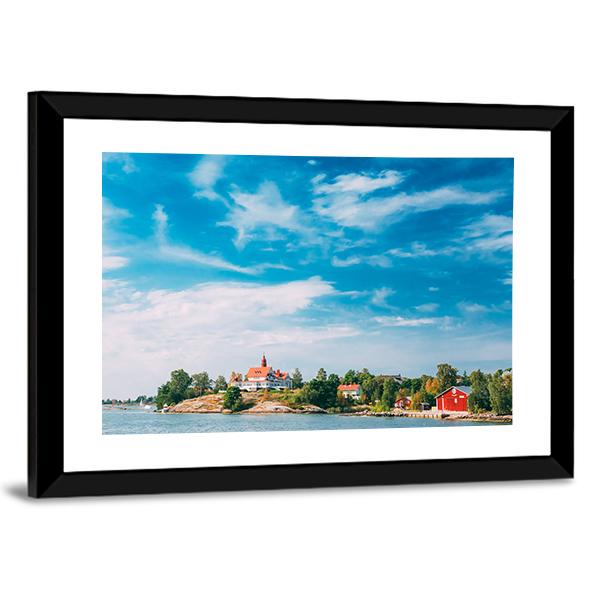 Rocky Island Near Helsinki Canvas Wall Art-3 Horizontal-Gallery Wrap-25" x 16"-Tiaracle