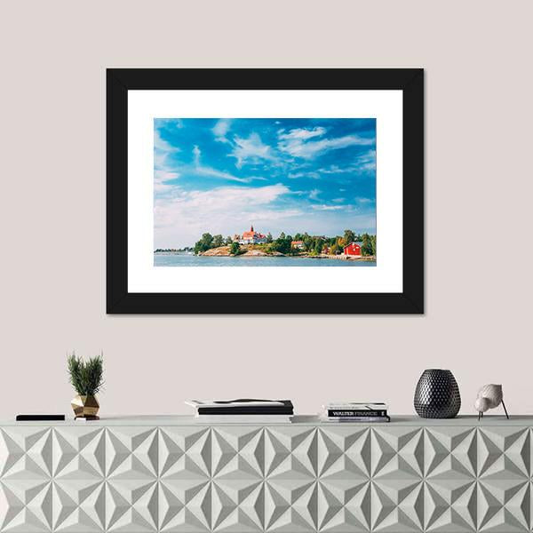 Rocky Island Near Helsinki Canvas Wall Art-3 Horizontal-Gallery Wrap-25" x 16"-Tiaracle