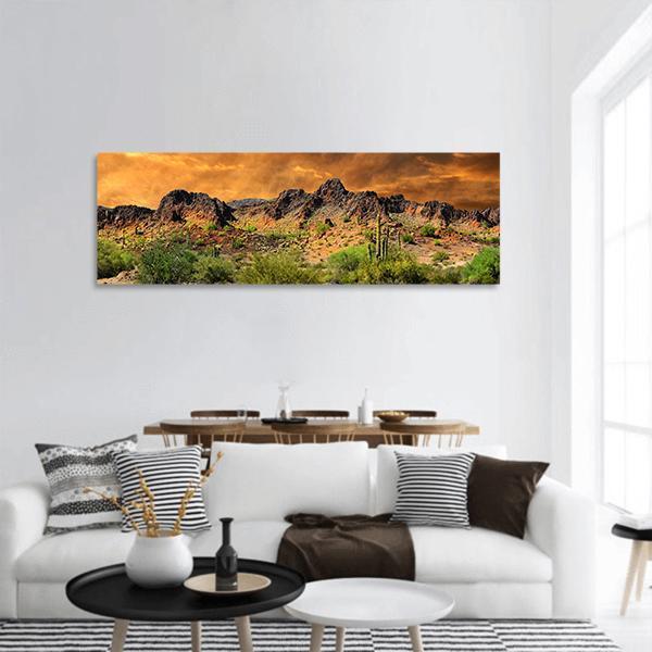 Rocky Mountains In New Mexico Panoramic Canvas Wall Art-1 Piece-36" x 12"-Tiaracle