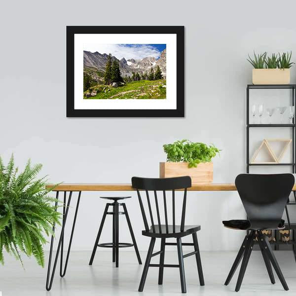 Rocky Mountains Landscape Canvas Wall Art-3 Horizontal-Gallery Wrap-25" x 16"-Tiaracle