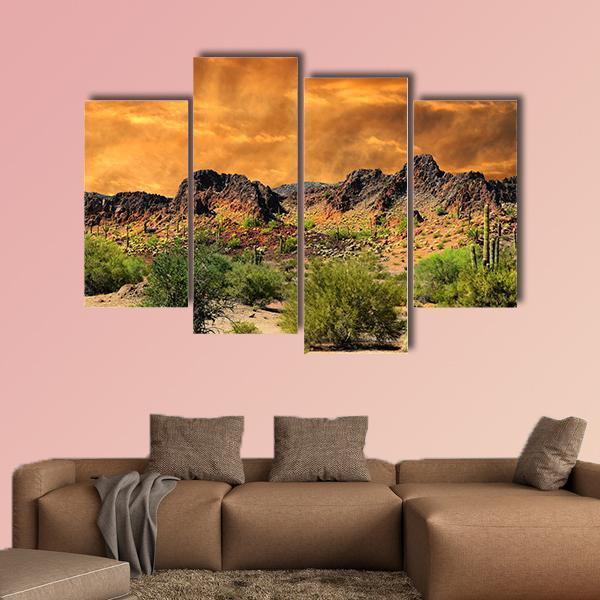 Rocky Mountains Near The Border Of New Mexico Canvas Wall Art-4 Pop-Gallery Wrap-50" x 32"-Tiaracle