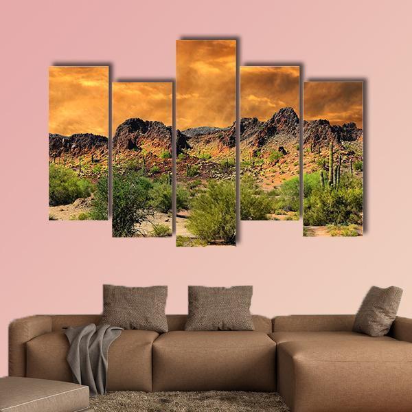 Rocky Mountains Near The Border Of New Mexico Canvas Wall Art-5 Pop-Gallery Wrap-47" x 32"-Tiaracle