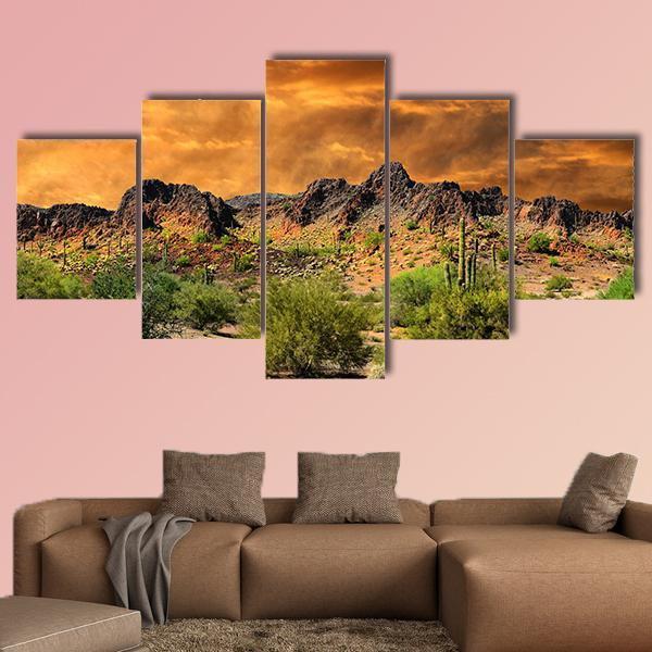 Rocky Mountains Near The Border Of New Mexico Canvas Wall Art-5 Star-Gallery Wrap-62" x 32"-Tiaracle